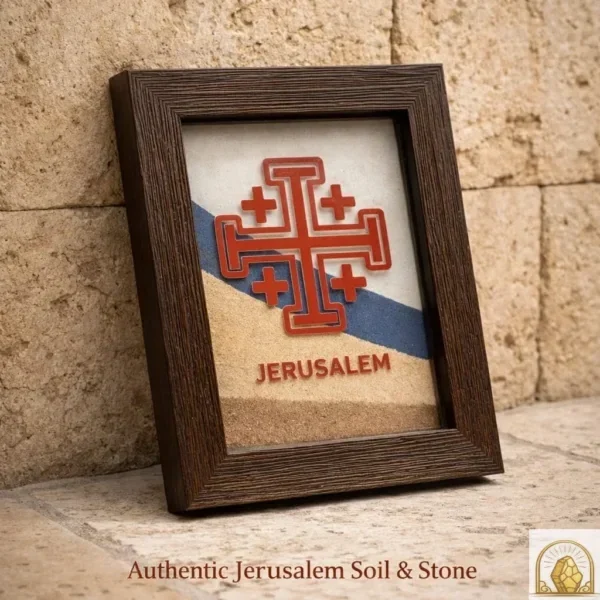 Jerusalem Cross - Holy Land Sand Art Frame