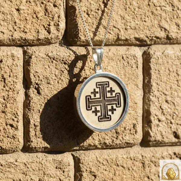 Jerusalem Cross - Sterling Silver 925 Necklace - Image 3