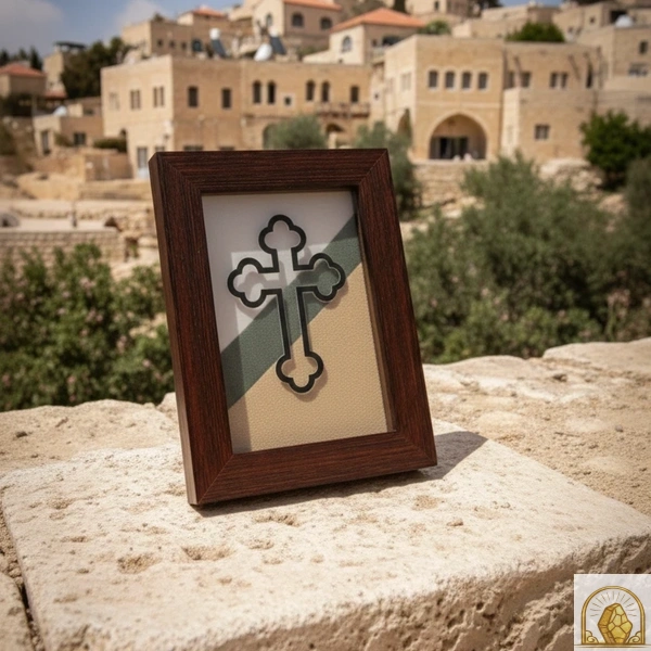 Orthodox Cross - Holy Land Sand Art Frame