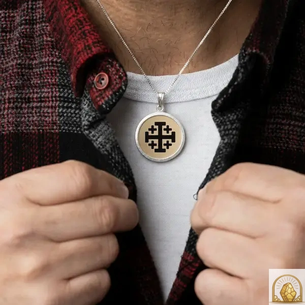 Jerusalem Cross - Sterling Silver 925 Necklace