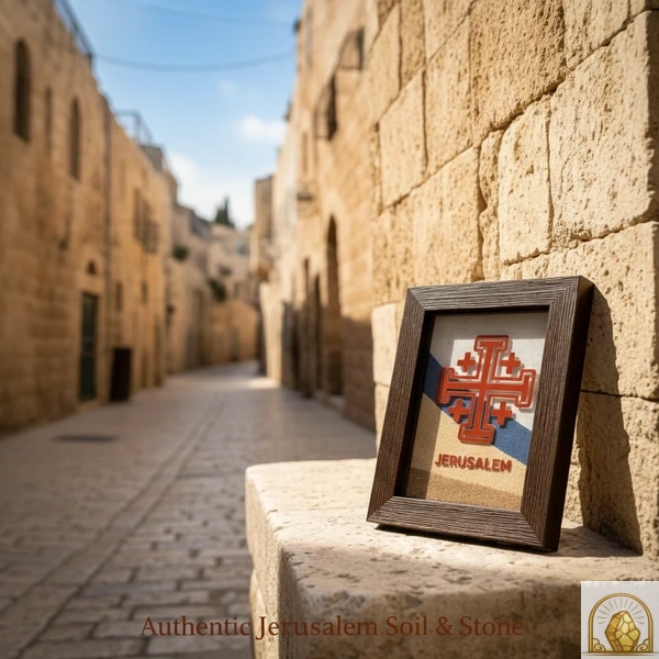 Jerusalem Cross - Holy Land Sand Art Frame - Image 2