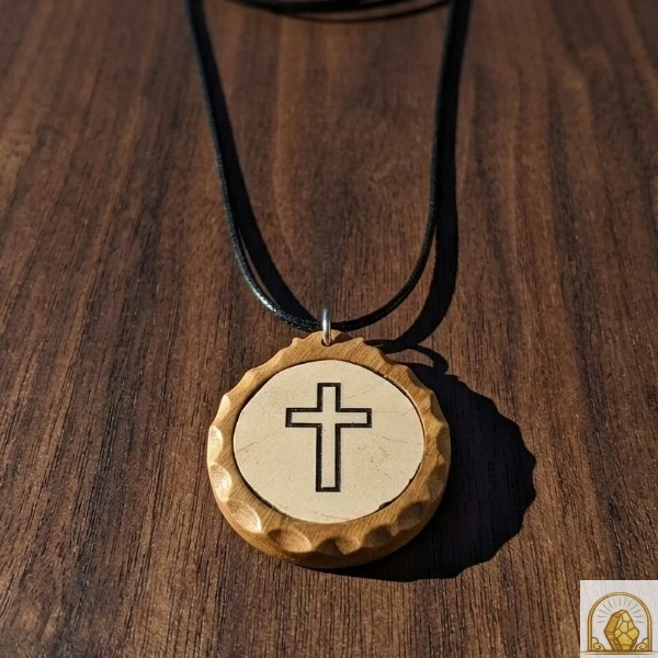Latin Cross - Olive Wood Necklace
