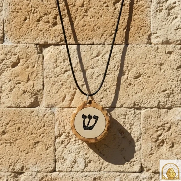 Shin - Olive Wood Necklace