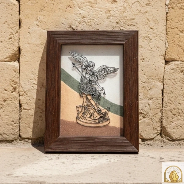 St. Michael - Holy Land Sand Art Frame - Image 2