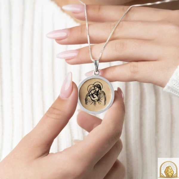 The Holy Family - Sterling Silver 925 Necklace
