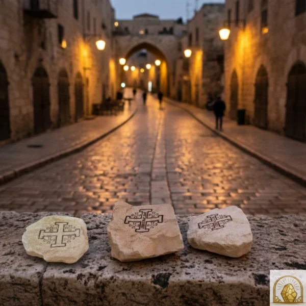 Jerusalem Cross - Natural stone - Image 3