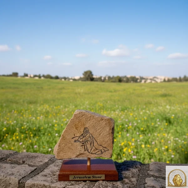 Jesus praying - Natural stone - Image 2