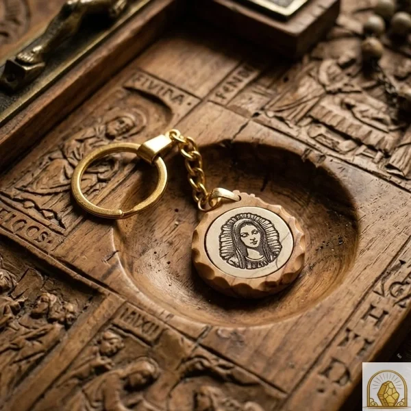 Guadalupe Olive Wood keychain
